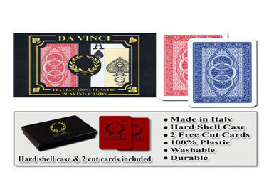 Cartões de jogo marcados rota de da Vinci do plástico de 100% para o tamanho da ponte da fraude do pôquer