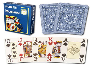 Cartões de jogo marcados Cristallo de Modiano da fraude do jogo, cartões impermeáveis da fraude